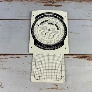 Vintage Jeppesen Sanderson Flight Computer Slide Graphic Aviation Tool